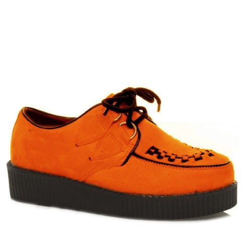 WOMENS SHOES CREEPERS PLATFORM WEDGE LACE UP SHOES CASUAL SHOES BOOTS