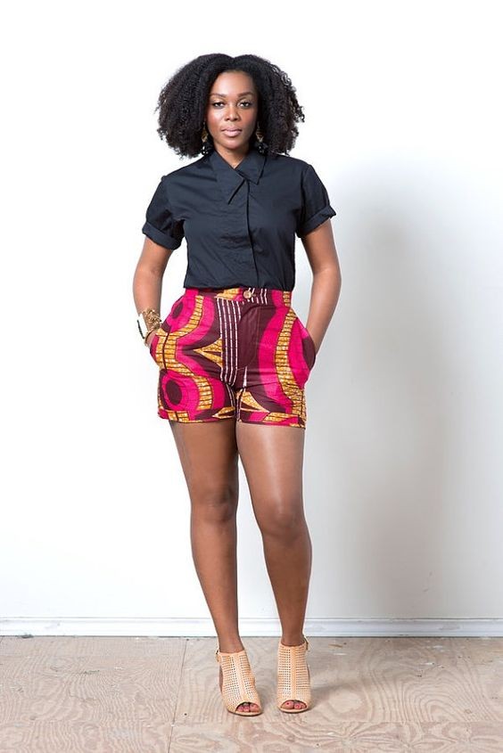 M40900 2016 Summer Collection African Shorts Ankara Shorts 100 Cotton