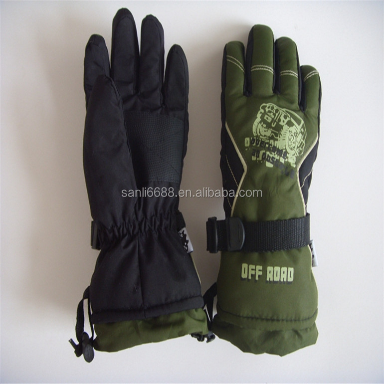 キッド・小児cotton/スキーのための革サイクリンググローブ/スノーボード問屋・仕入れ・卸・卸売り