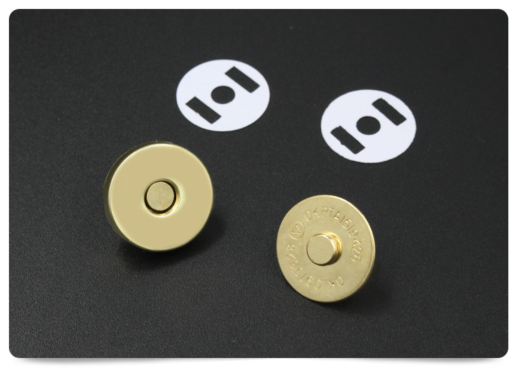 ゴールドの真鍮磁気スナップボタン14mm/ファスナー/bagacessory仕入れ・メーカー・工場