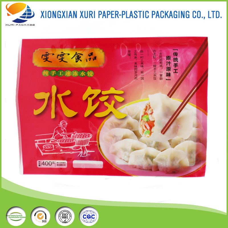 Custom Design Frozen Dumplings Plastic Packing Bag For Food Dumpling