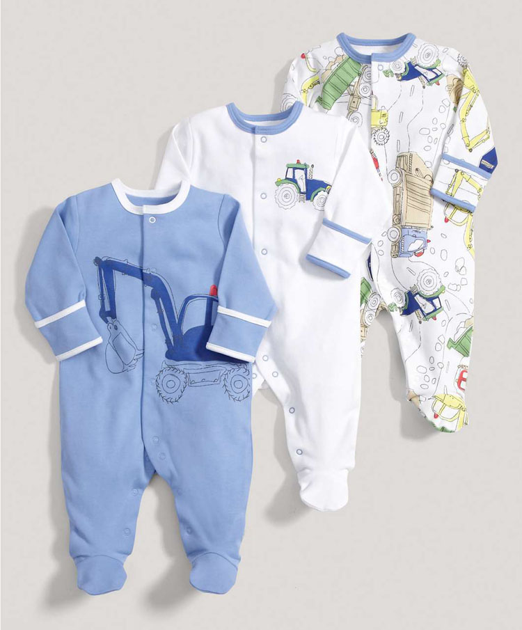 印刷されたデザインの赤ちゃんが成長する3個babysuitonesieロンパー仕入れ・メーカー・工場