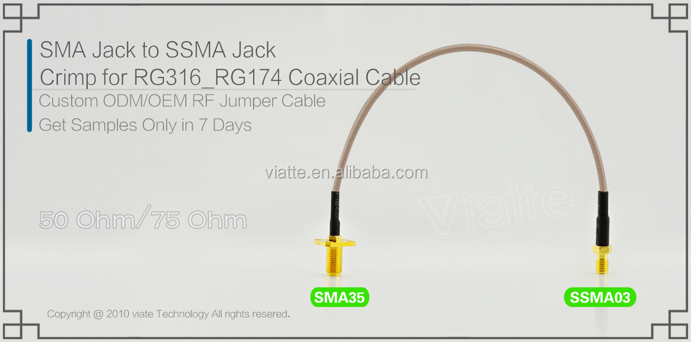 Smaジャック/ssmaメス〜jack/メス圧着rg174用同軸ケーブルのコネクター仕入れ・メーカー・工場