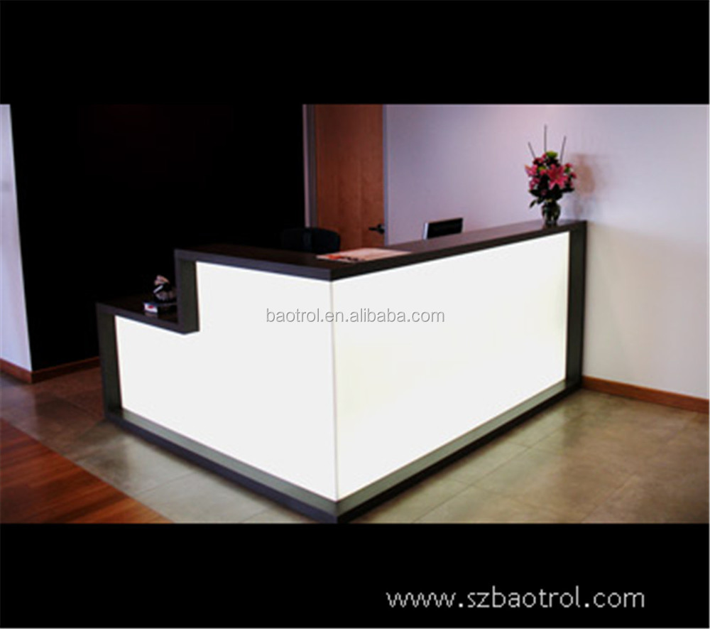 White Color Modern Reception Desk L Shape Reception Desk Be Use