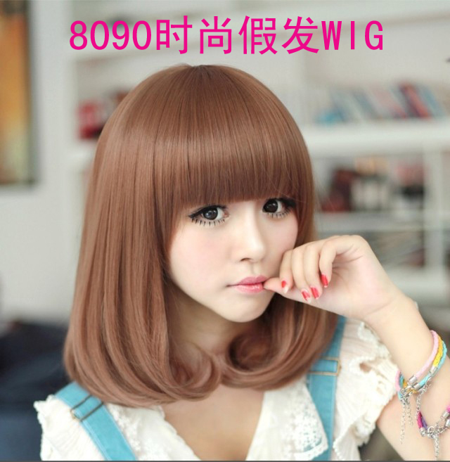 Shoulder length hair volume shipping within the standard models sweet pear head girls short curly wig ... - HTB12GUUFFXXXXcHXFXXq6xXFXXXw