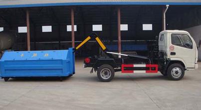mini hook lift garbage truck with 3m3 container