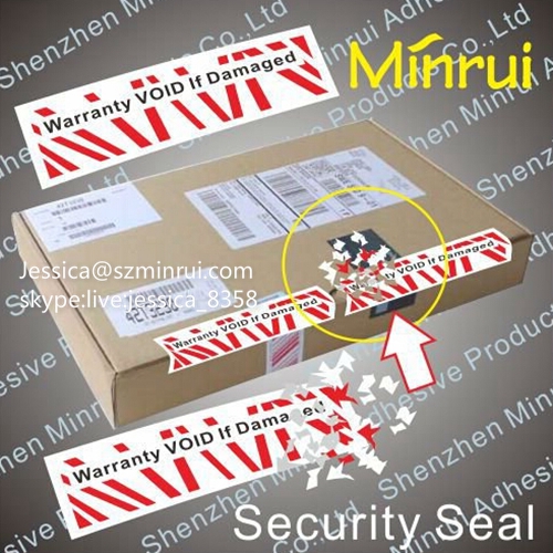 Custom Design Fragile Paper Reminder Stickers Anti-counterfeiting Brittle Security Tamper Evident Seals Sticker
