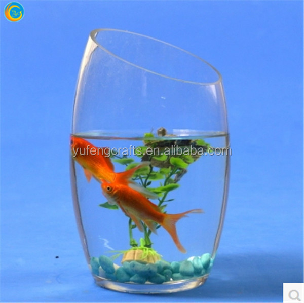 斜めのガラス金魚鉢/のガラスの水槽が仕入れ・メーカー・工場