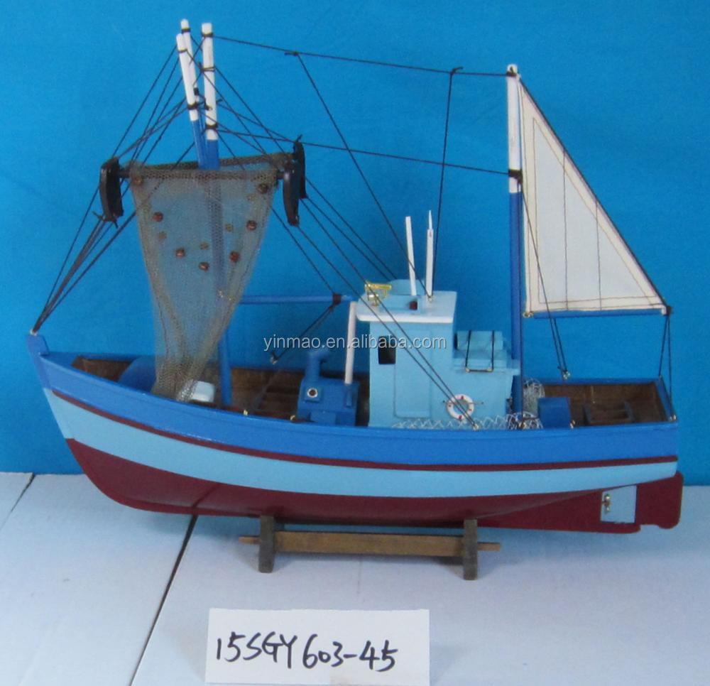Wooden Crab Boat Model with 2