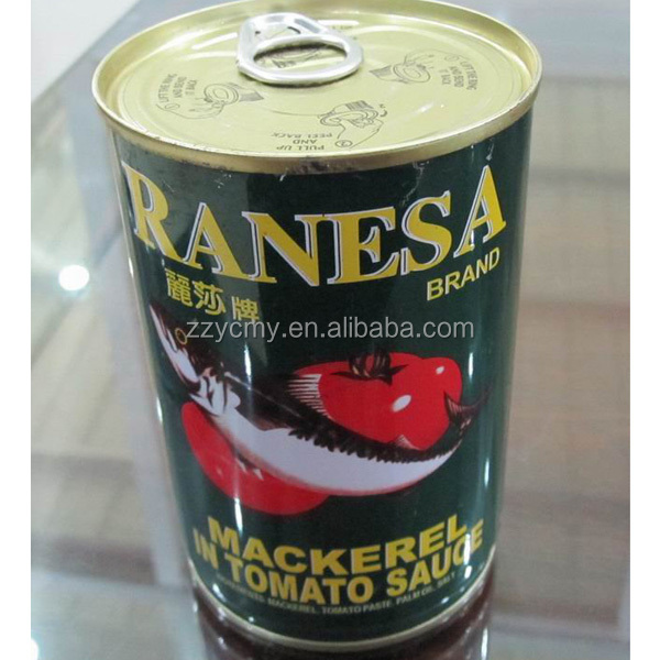 mackerel in tomato sauce in tin can