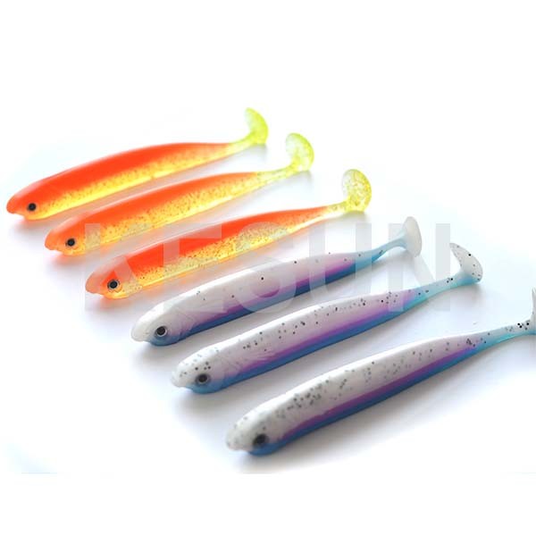 ソフトベイトテールフォークした海釣り淡水釣りoemブランドカスタマイズされたサイズや色仕入れ・メーカー・工場