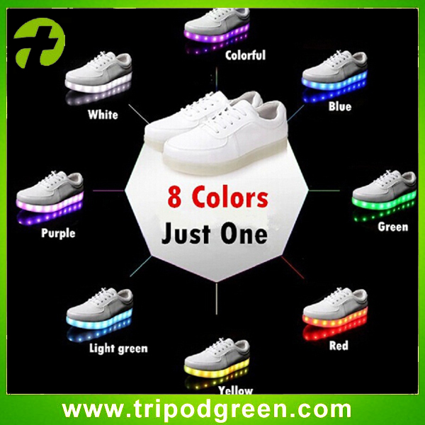 8可変光の色の光を導いた靴が大人のための仕入れ・メーカー・工場