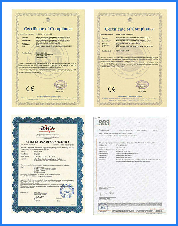 Self-regulating Temperature Electric Heat Cable certificate.jpg