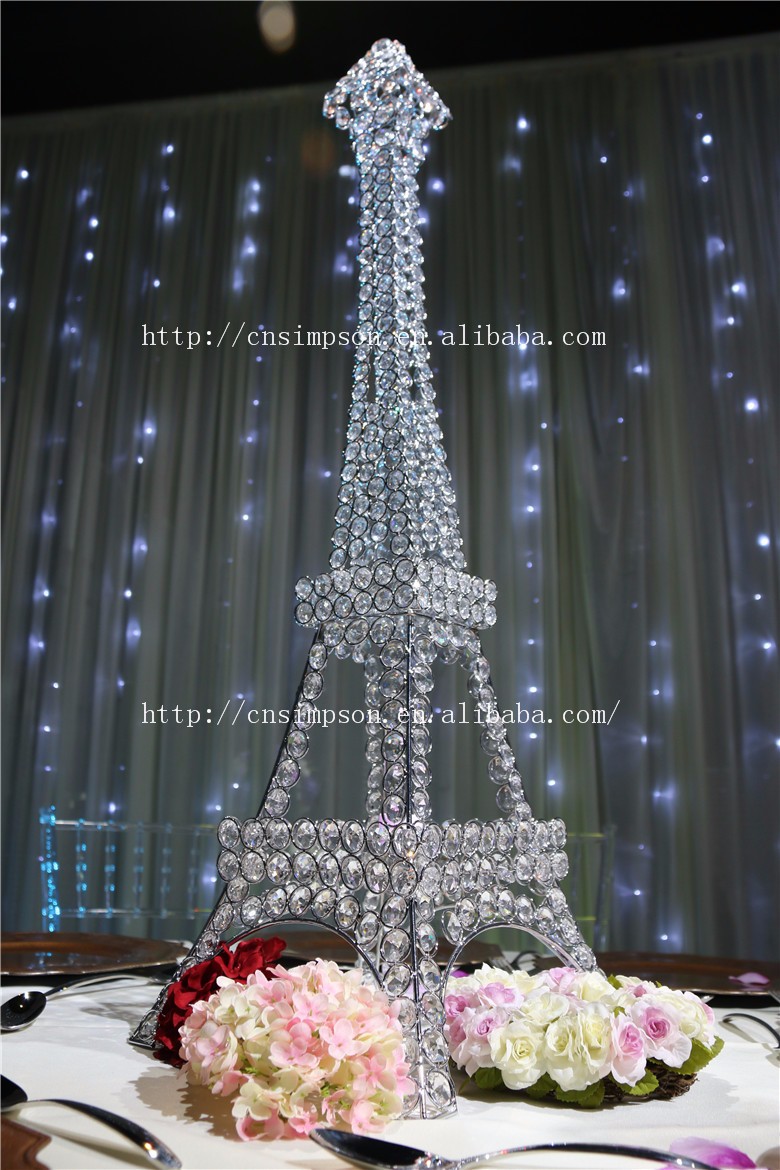Eiffel Tower Elegant Wedding Crystal Centerpieces,Eiffel Tower Candle