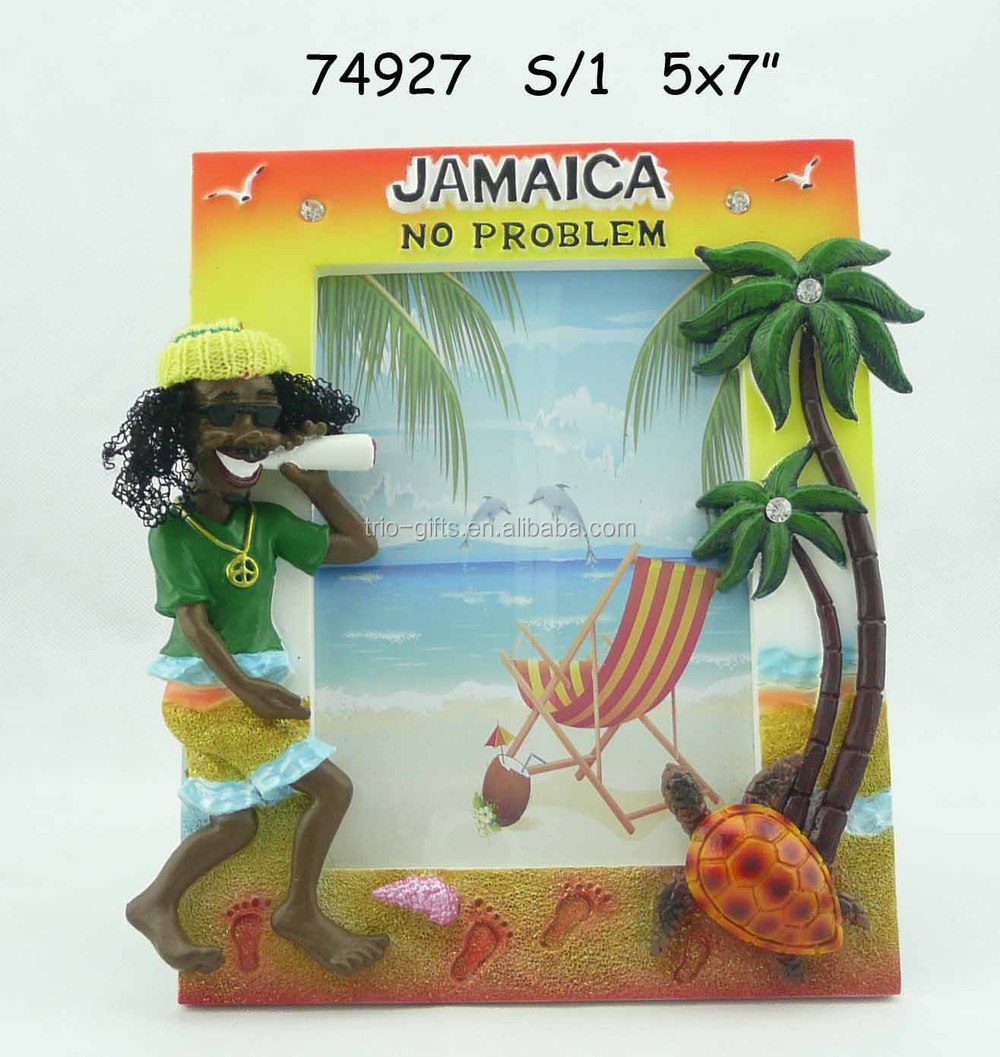 New Hot Sell Photo Frame Rasta Jamaica Design Buy Polyresin,Photo