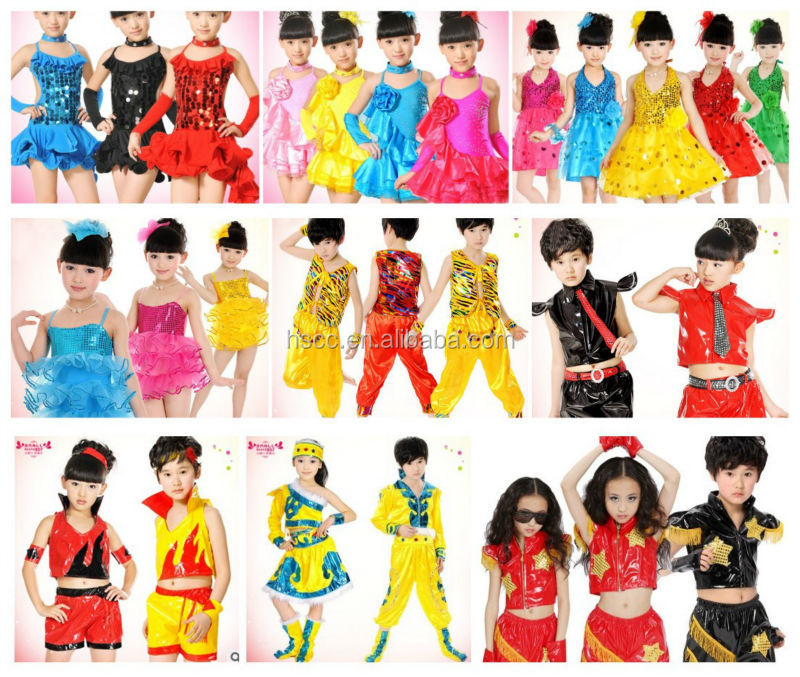 近代的な男の子のダンスの摩耗赤黄色カンフーヒップホップジャズキッズダンス衣装問屋・仕入れ・卸・卸売り