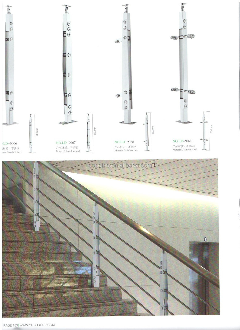 Maniglione/bicchiere/acciaio inox corrimano per scale parapetti e ... Corrimano x scale foto
