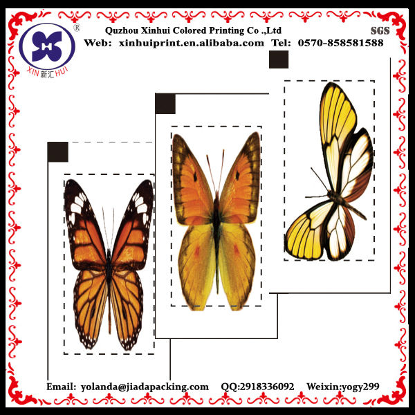 Xinhui custom butterfly temporary tattoo sticker for chewing gum use