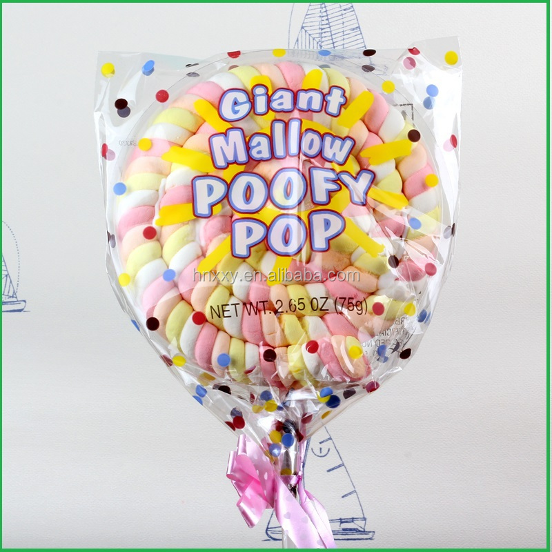 75g Giant Mallow Poofy Pop Marshmallow Cotton Candy Lollipop Buy