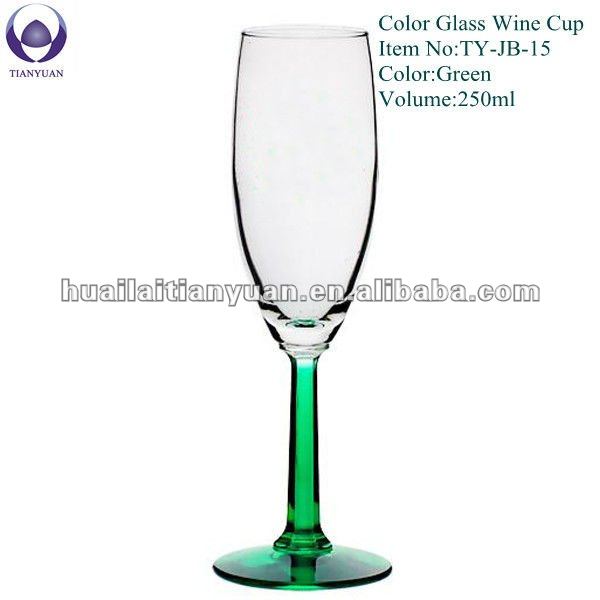 Colored lampworking pyrex borosilicate champagne flute glass