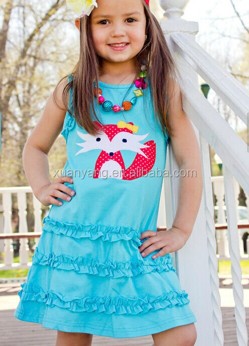 子供フリルドレスの綿の女の子子供フリルドレスファッション夏カジュアル子供の赤ちゃんの子供フリルドレス問屋・仕入れ・卸・卸売り