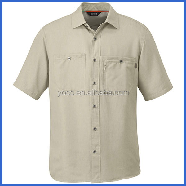 半袖プレーン両方のポケットの釣りのシャツ男性用仕入れ・メーカー・工場