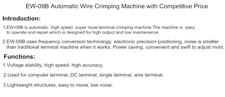 圧着の機械メーカーをew-09bコストの価格、 端子圧着機仕入れ・メーカー・工場