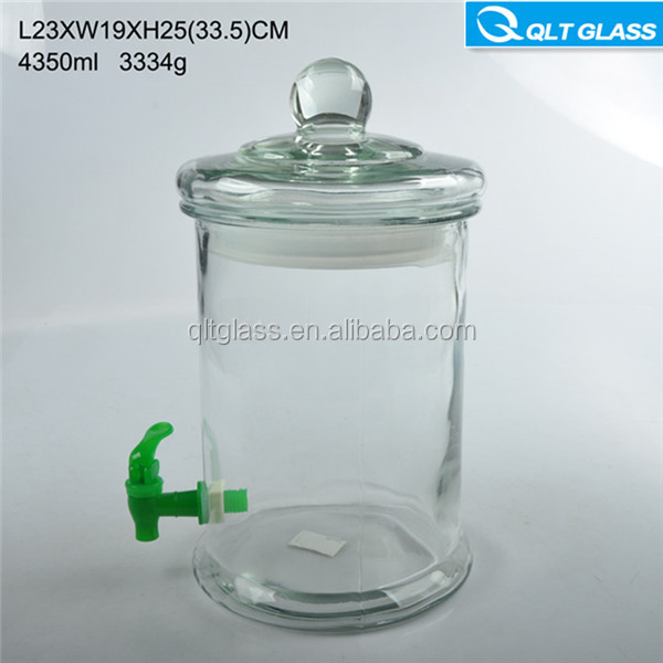 安い透明なガラスの輸液瓶/タップ付きストレージのガラス瓶問屋・仕入れ・卸・卸売り
