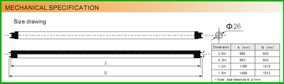 Ul認証mplightignsdlc13w15w18w1.2メートルledチューブライトt8問屋・仕入れ・卸・卸売り