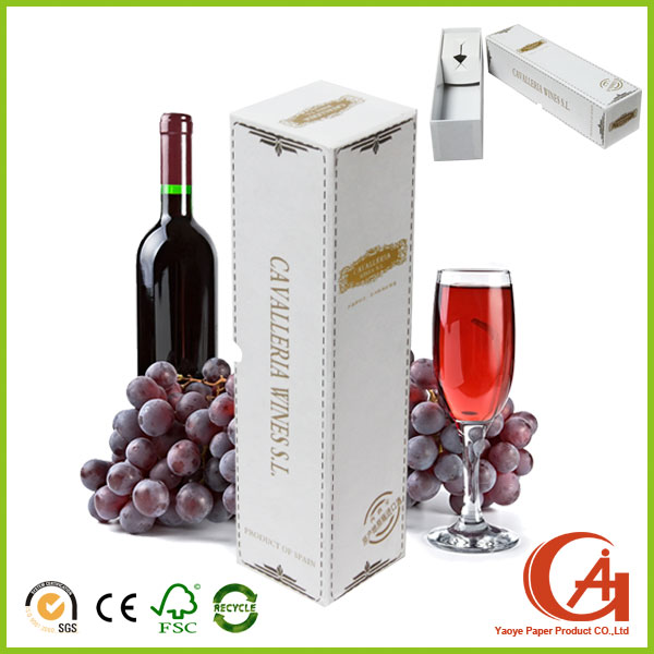 custom made new design wholesale paper red wine box