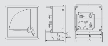 1.5類長方形のパネルメーター電流計電流計のac72x72問屋・仕入れ・卸・卸売り