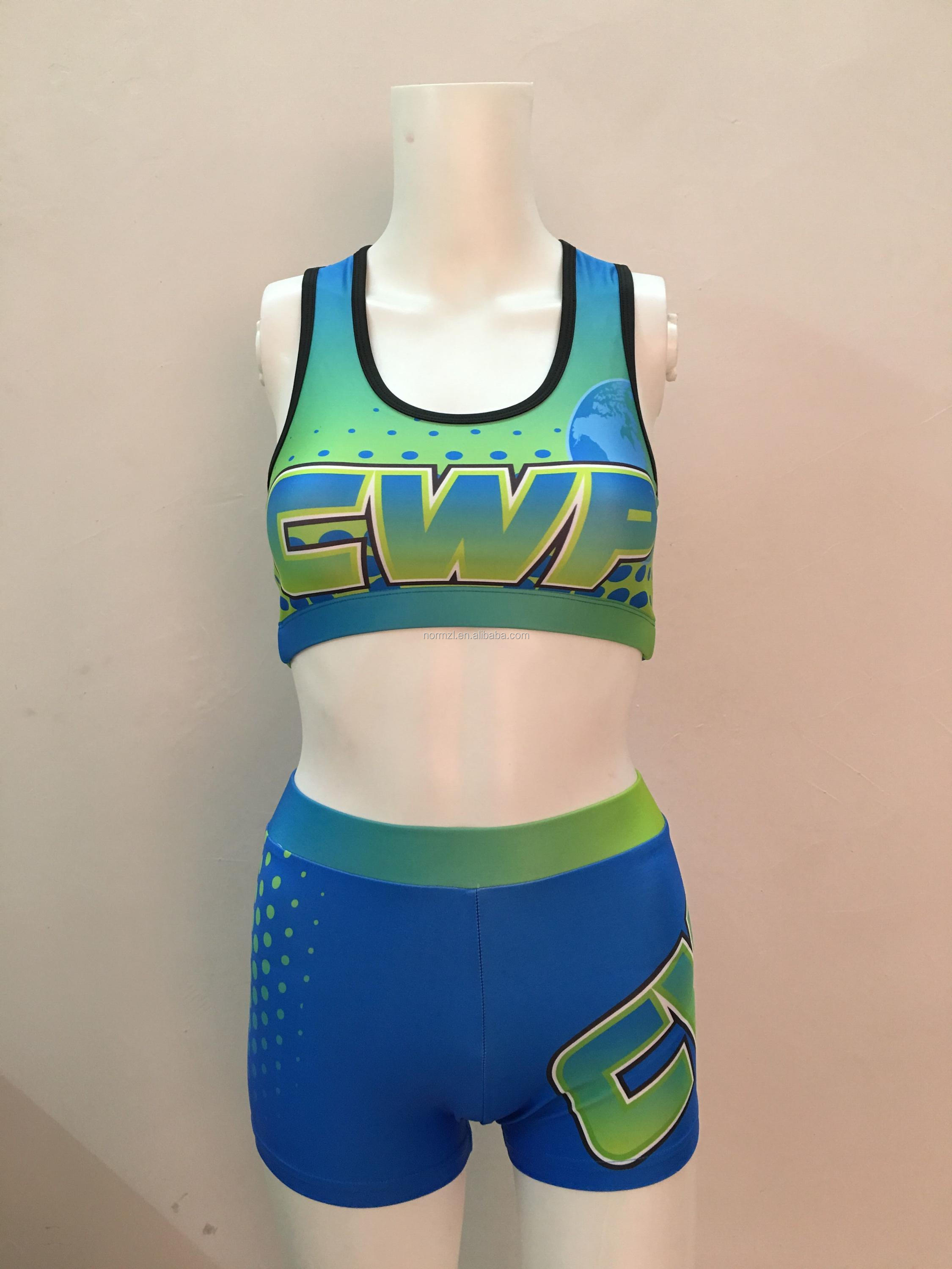 lycra crop top and shorts