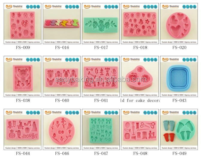 New arrival custom halloween silicone fondant cake decorating mold for arts&crafts