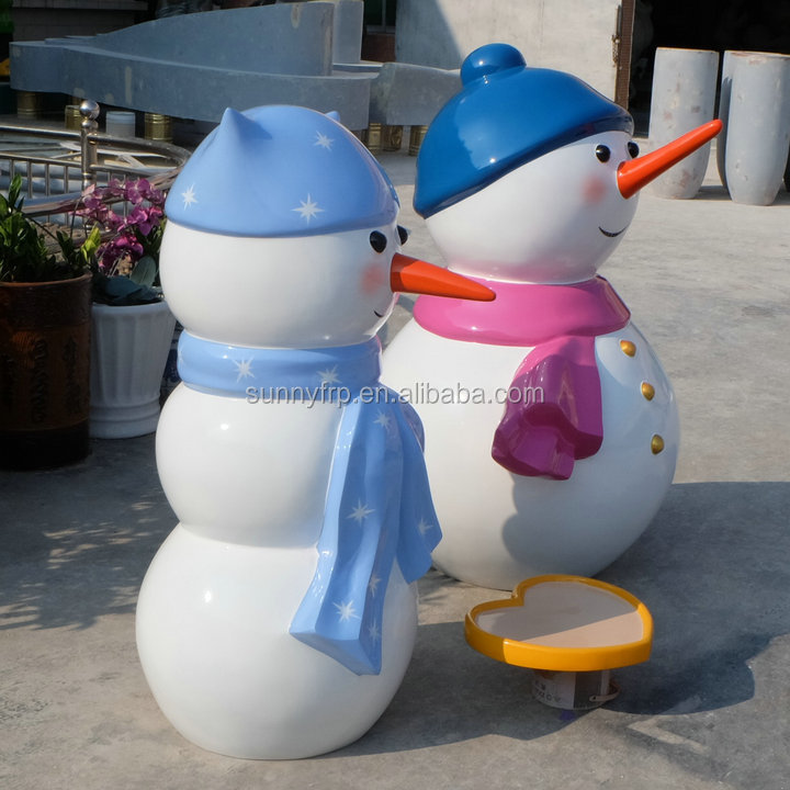 グラスファイバー公園の装飾用マスコット雪だるまの恋人問屋・仕入れ・卸・卸売り