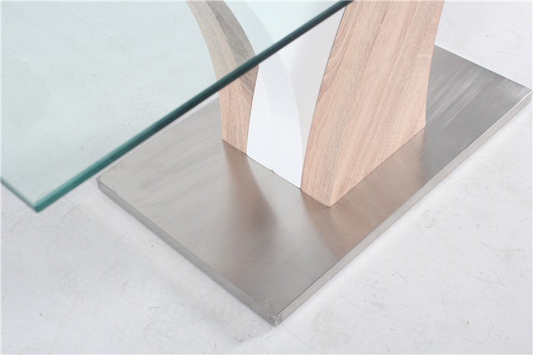 Bases de madera muebles mesa comedor de cristal y sillas para ... Muebles de comedor con la mesa de vidrio y sillas de colores