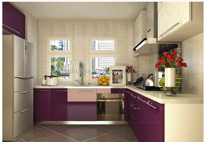 Estilo europeo moderno paquete plano cocina/ready made cocina ...