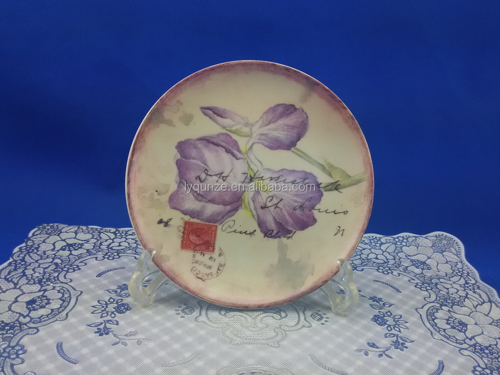 Ceramic Decorative Hanging Wall Plates Wholesale / Decorative Porcelain