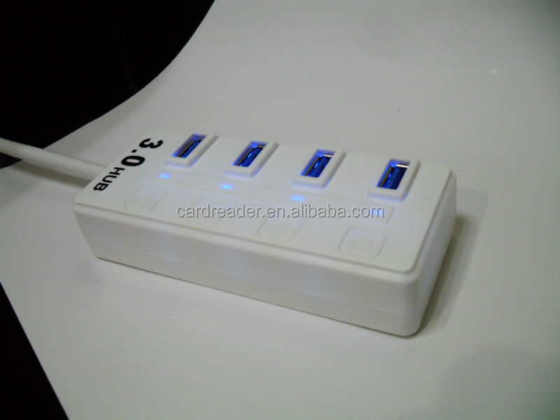 4ポートusbハブ3.0独立したスイッチ& ledライト付き問屋・仕入れ・卸・卸売り