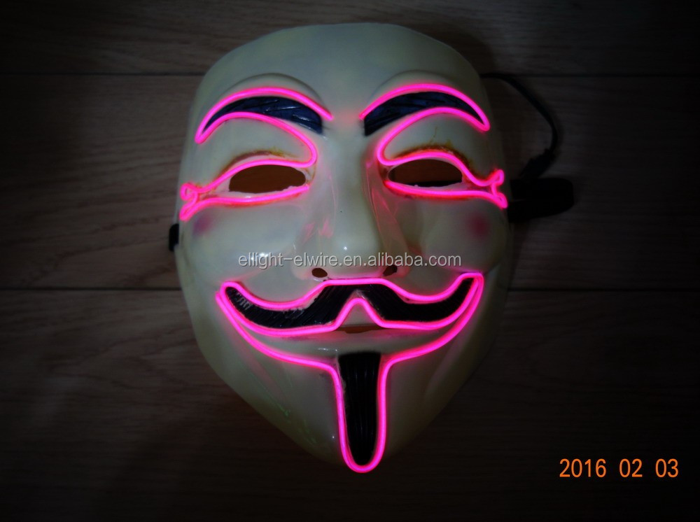 El光るフォーヴェンデッタvは/ライトアップelマスク/ vのマスクマスク仕入れ・メーカー・工場