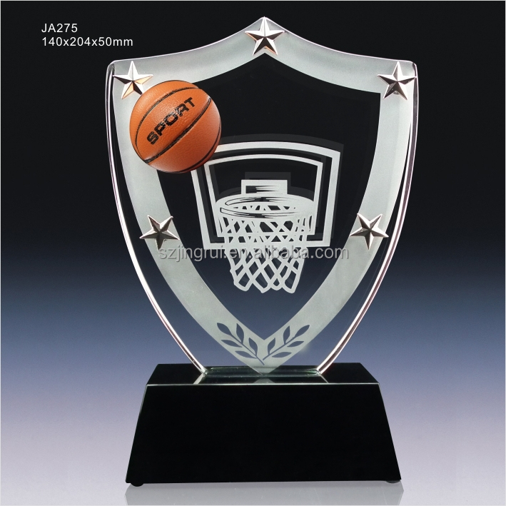 ユニークなデザインk9クリスタルガラスプラスチックボールバスケットボールトロフィー仕入れ・メーカー・工場
