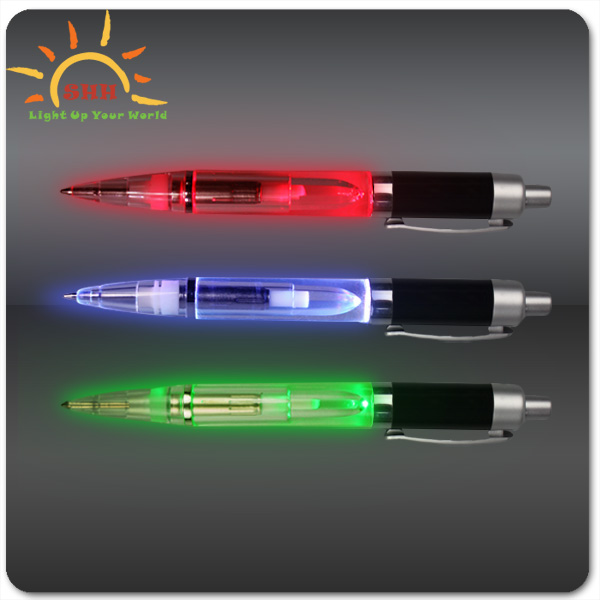 Plastic Flash Multicolor Light Up Pen Executive Metal Ballpoint Pen