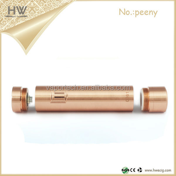 copper Mechanical mod 18350 18650 18500 battery copper mod copper penny mod