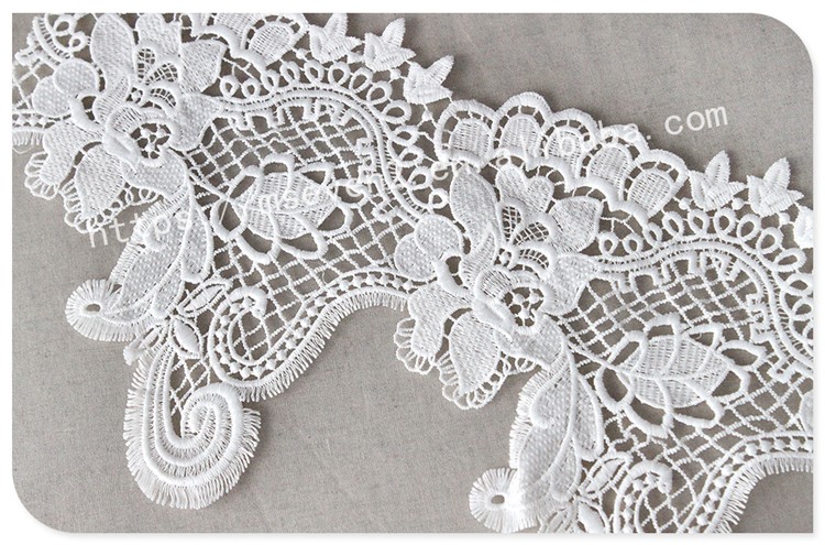 beautiful 20cm width water soluble embroidery venice lace trim