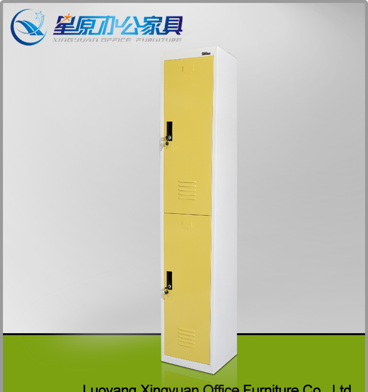 2door fancy steel wardrobe armoire for personal storage with name card