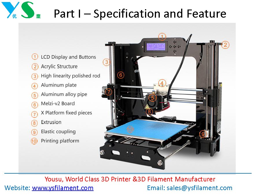 Yousu高品質diy prusa i3 3dプリンタ低価格デスクトップ3dプリンタ機家庭用8ギガバイトsdカード仕入れ・メーカー・工場