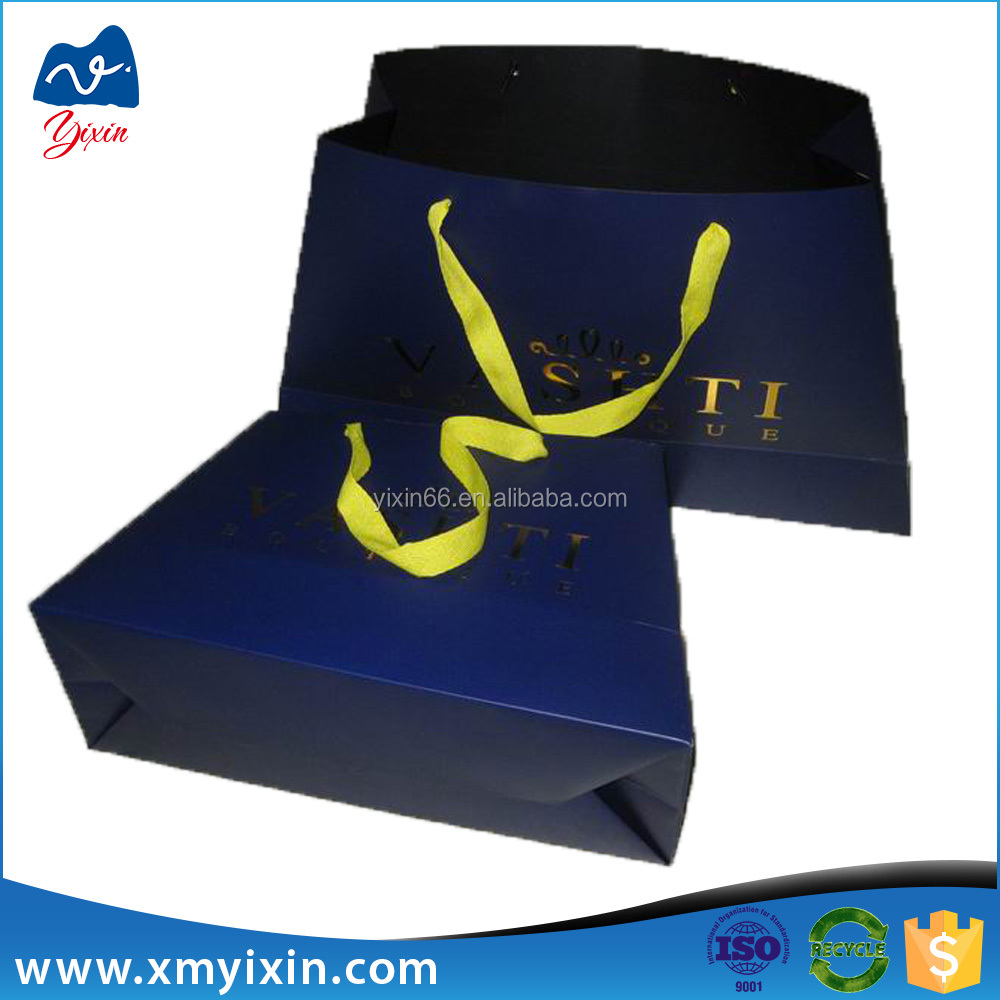 custom decorative paper gift bag wax coated paper