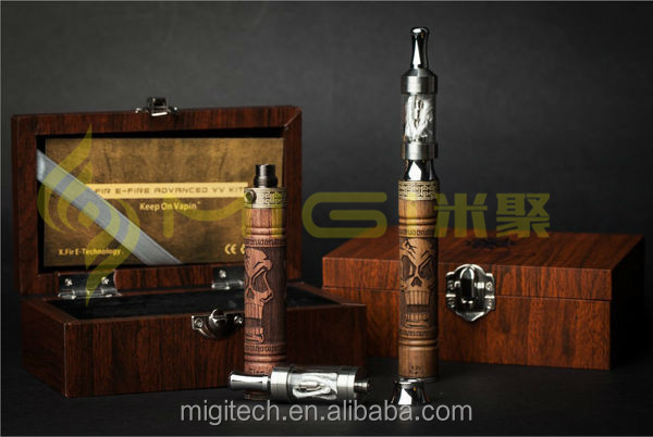 2014 Newest products from vision efire 2 starter kit with wood ecigator spinner battery vision efire