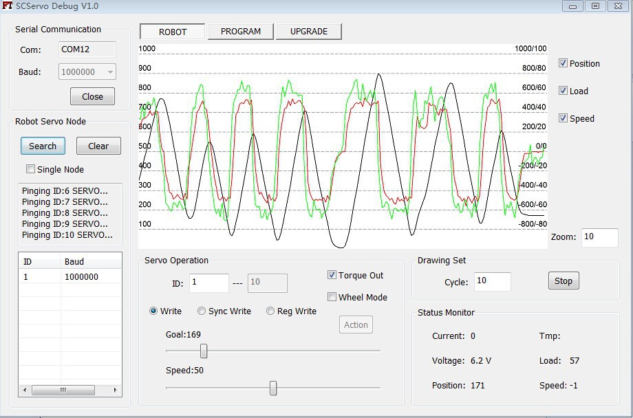 USB interface Programming for FEETECH smart control robot Servo FE-SCPC-2