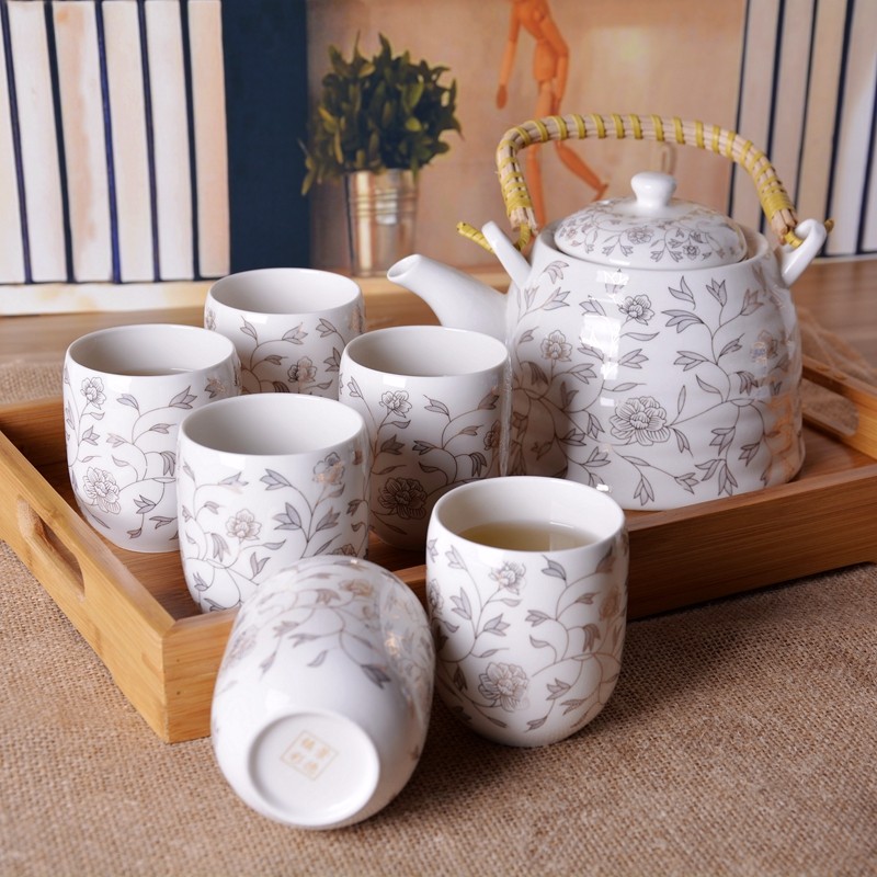 China Jingdezhen Ceramic Tea Set 1 Teapot And 6 Ceramic Teacups Buy