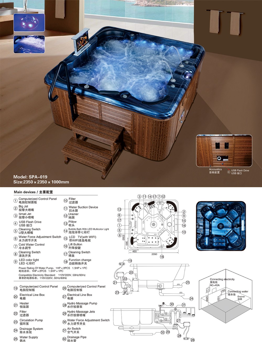 Japanese HS-SPA019 video sex massage spa/Korea sex body massage hot tub  spa| Alibaba.com